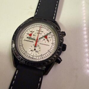 Omega x Swatch Speedmaster MoonSwatch MOD White Dial Men's Chronograph